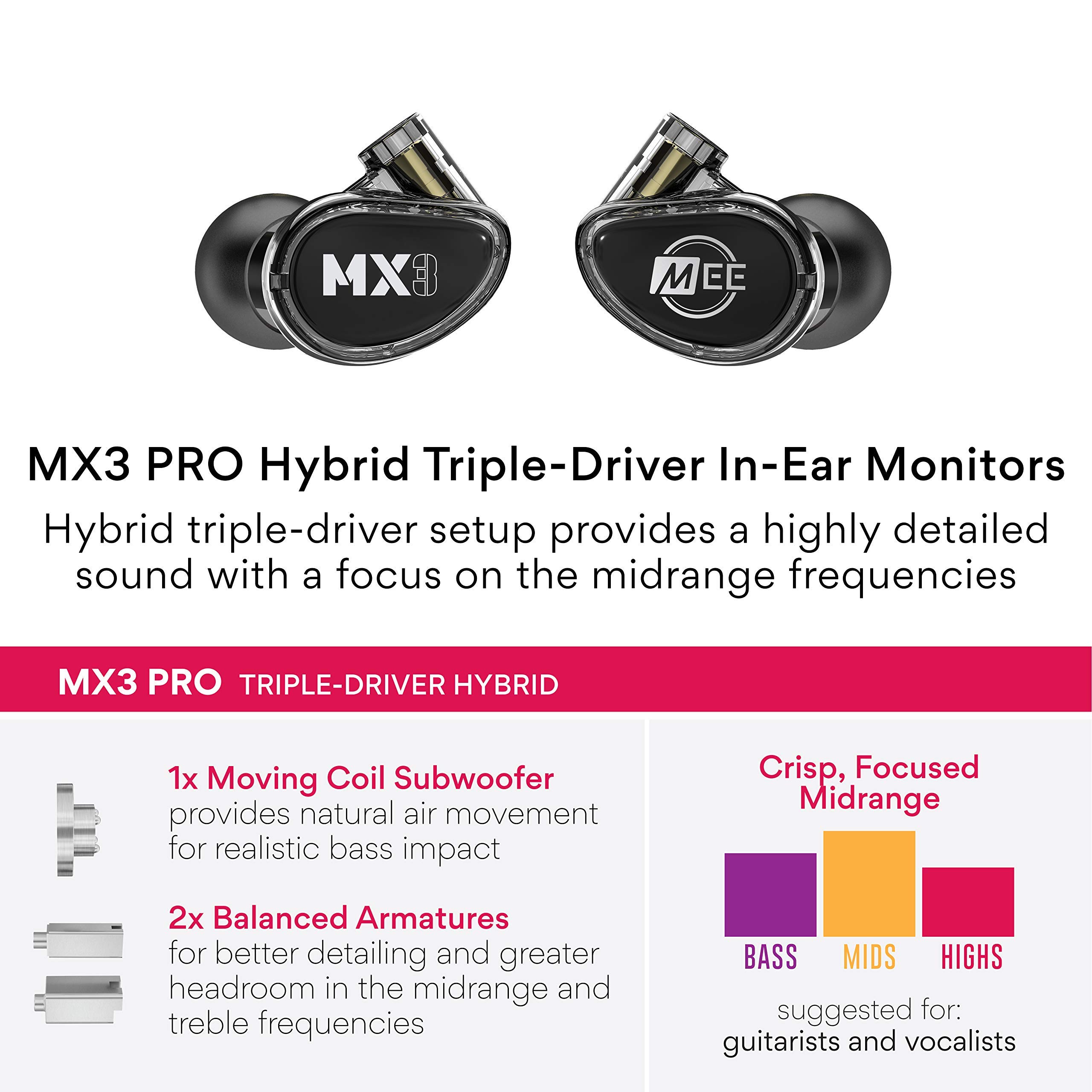 Amazon.co.jp: MEE audio ミーオーディオ MX3 PRO BK カナル型